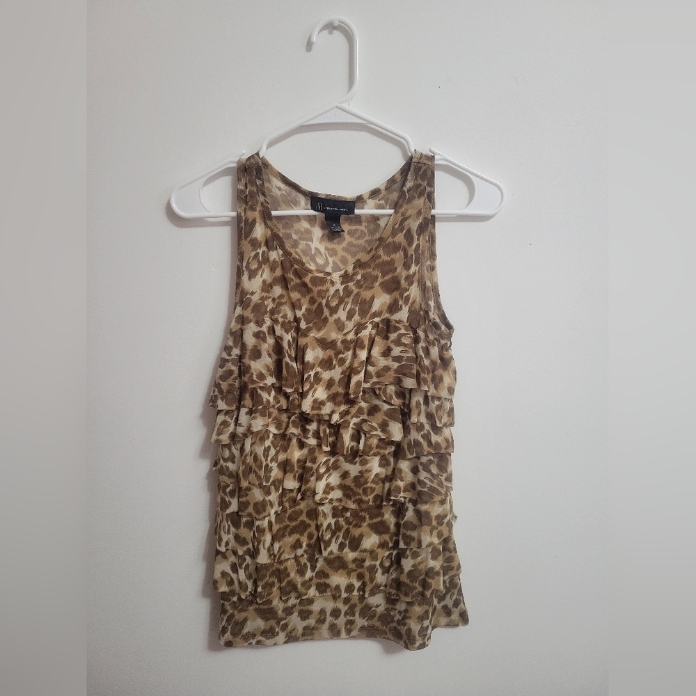 GUC- INC- International Concepts- Leopard Print Sheer